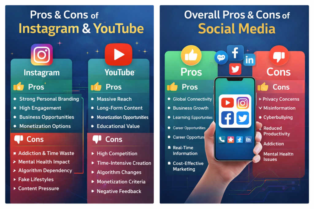 Pros and cons of social media