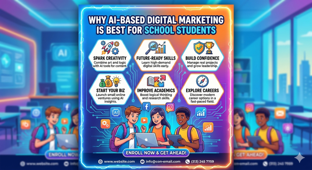 AI based Digital Marketing Course is Best for School Students